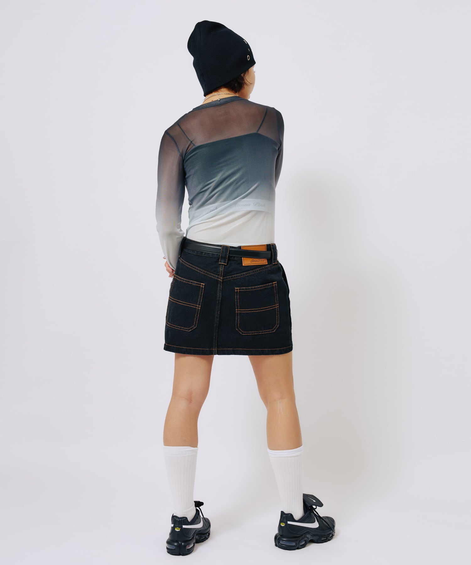 atmos pink See-Through Logo Tops BLACKの画像