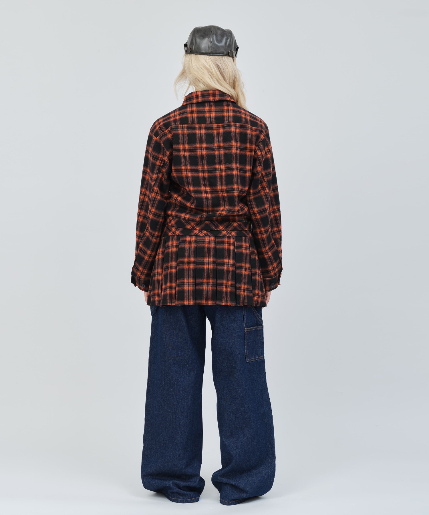 atmos pink Plaid Jacket ORANGEの画像