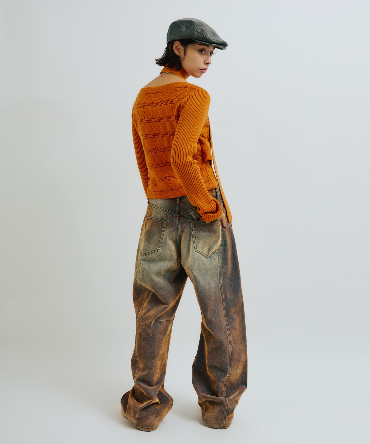 atmos pink Flocky Denim Pants BRONZEの画像