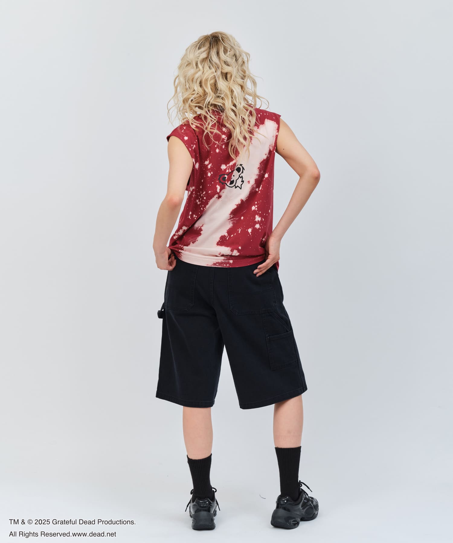 atmos pink Grateful Dead Tank Top REDの画像