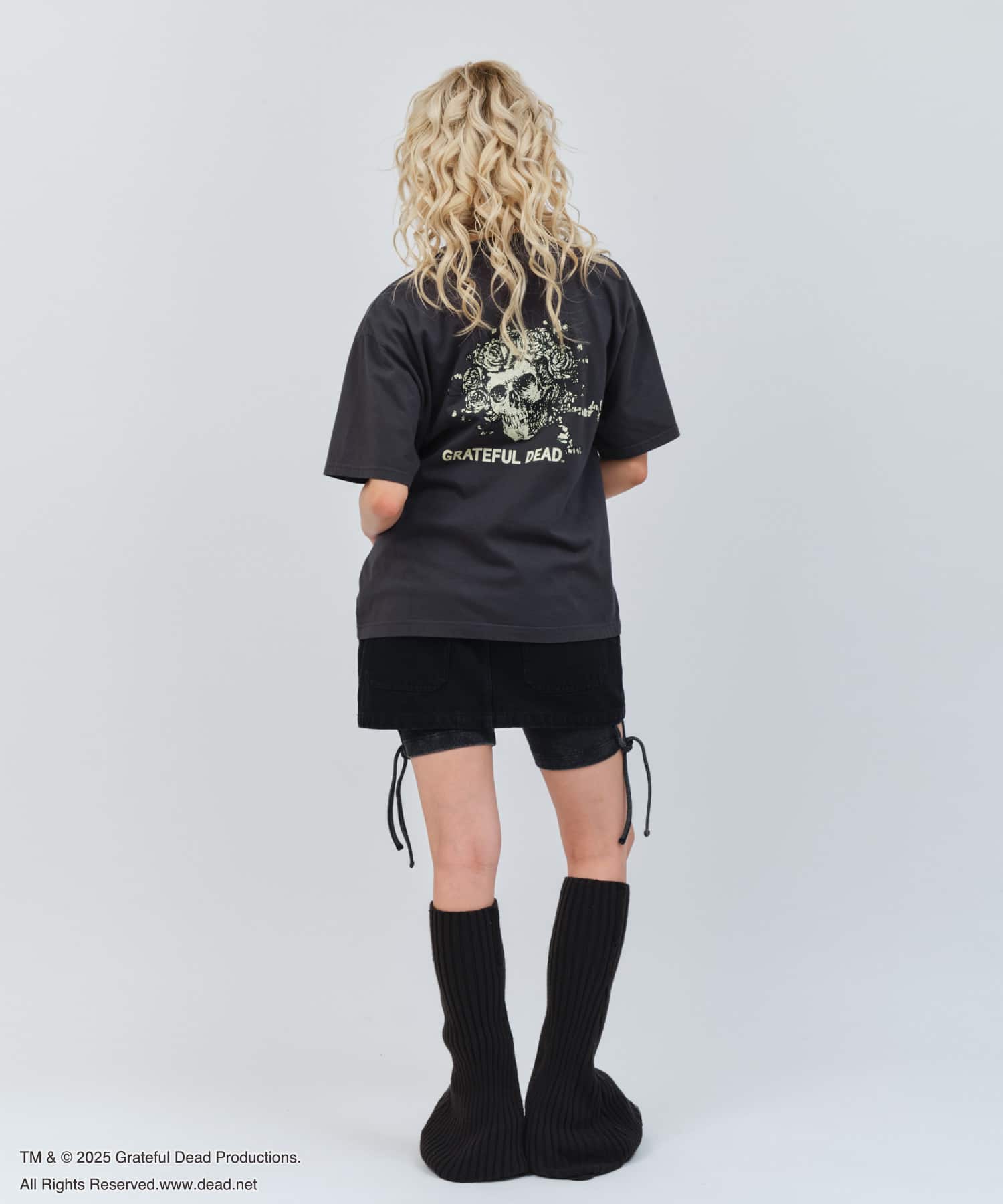 atmos pink Grateful Dead Big T-shirt CHARCOALの画像