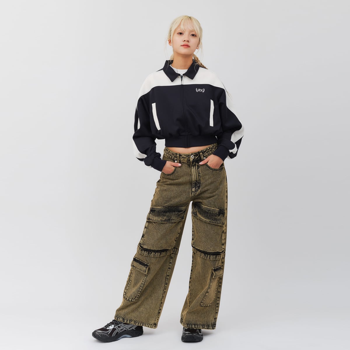 atmos pink Cargo Denim Pants BROWNの画像