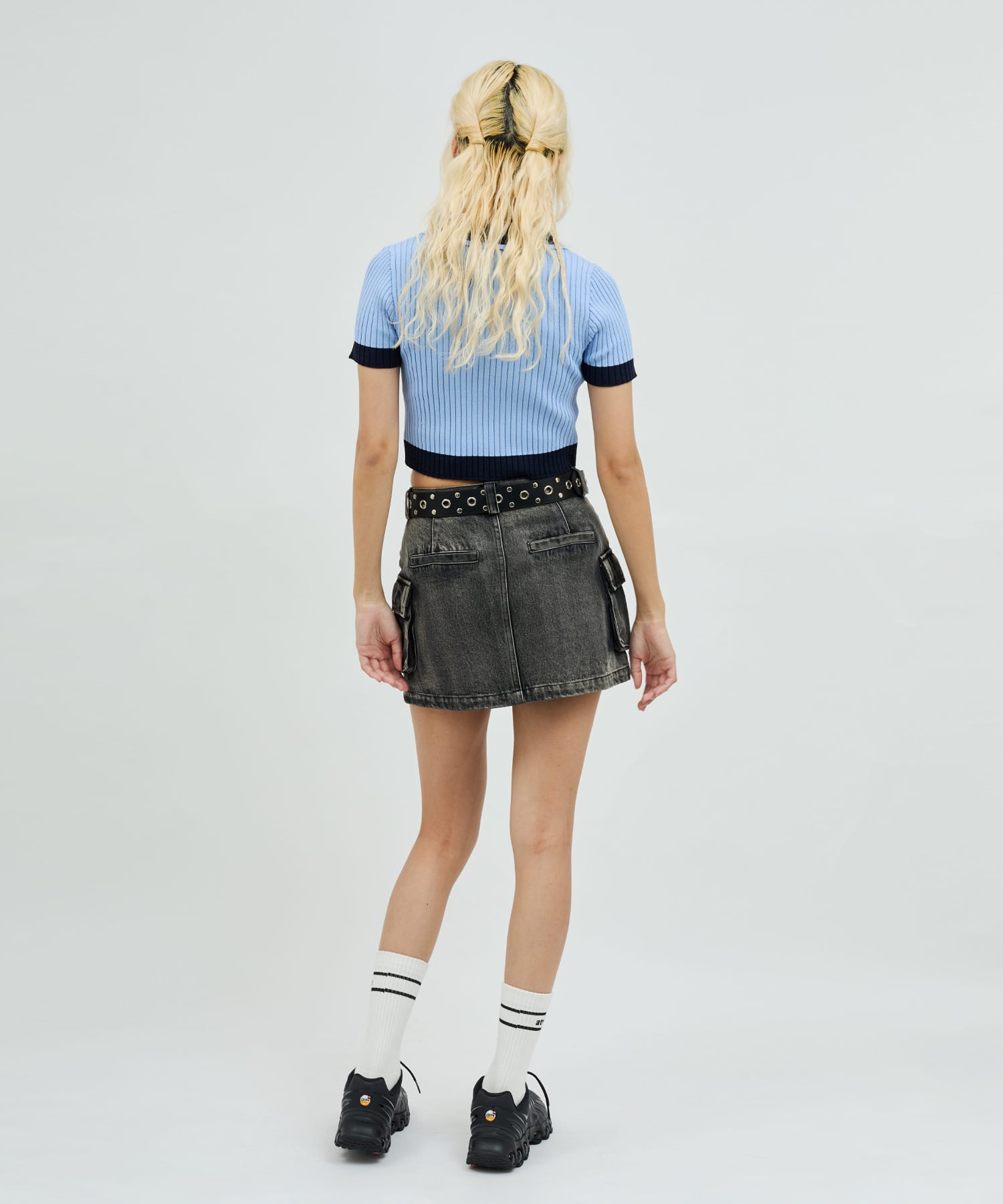 atmos pink Cargo Mini Skirt BLACKの画像
