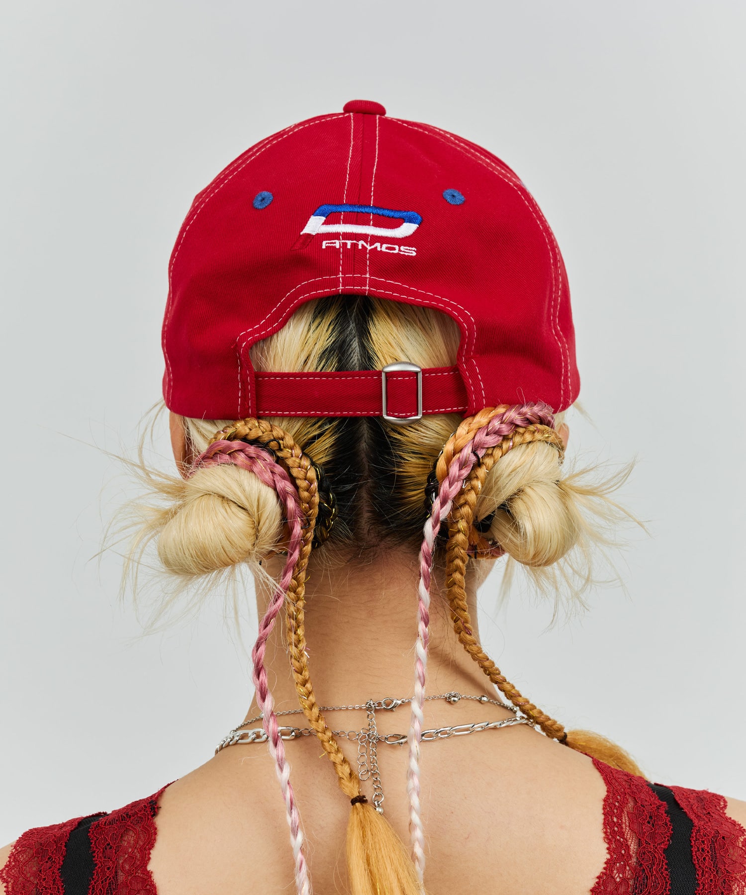 HONDA x atmos pink Racing Cap REDの画像