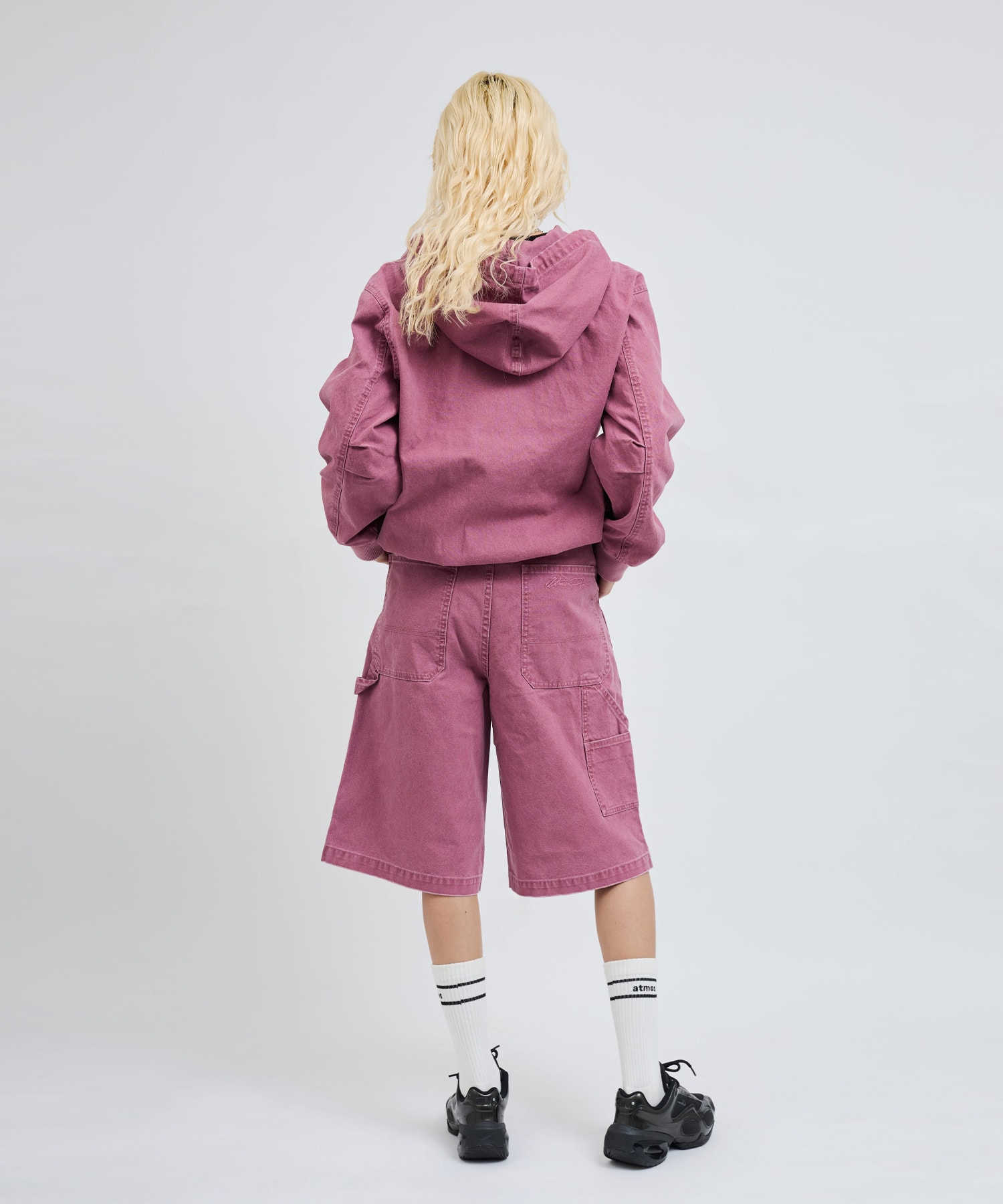 atmos pink Vintage Finish Hoodie Jacket PINKの画像