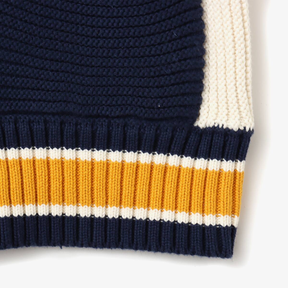 atmos pink Stripe Knit Cardigan YELLOWの画像