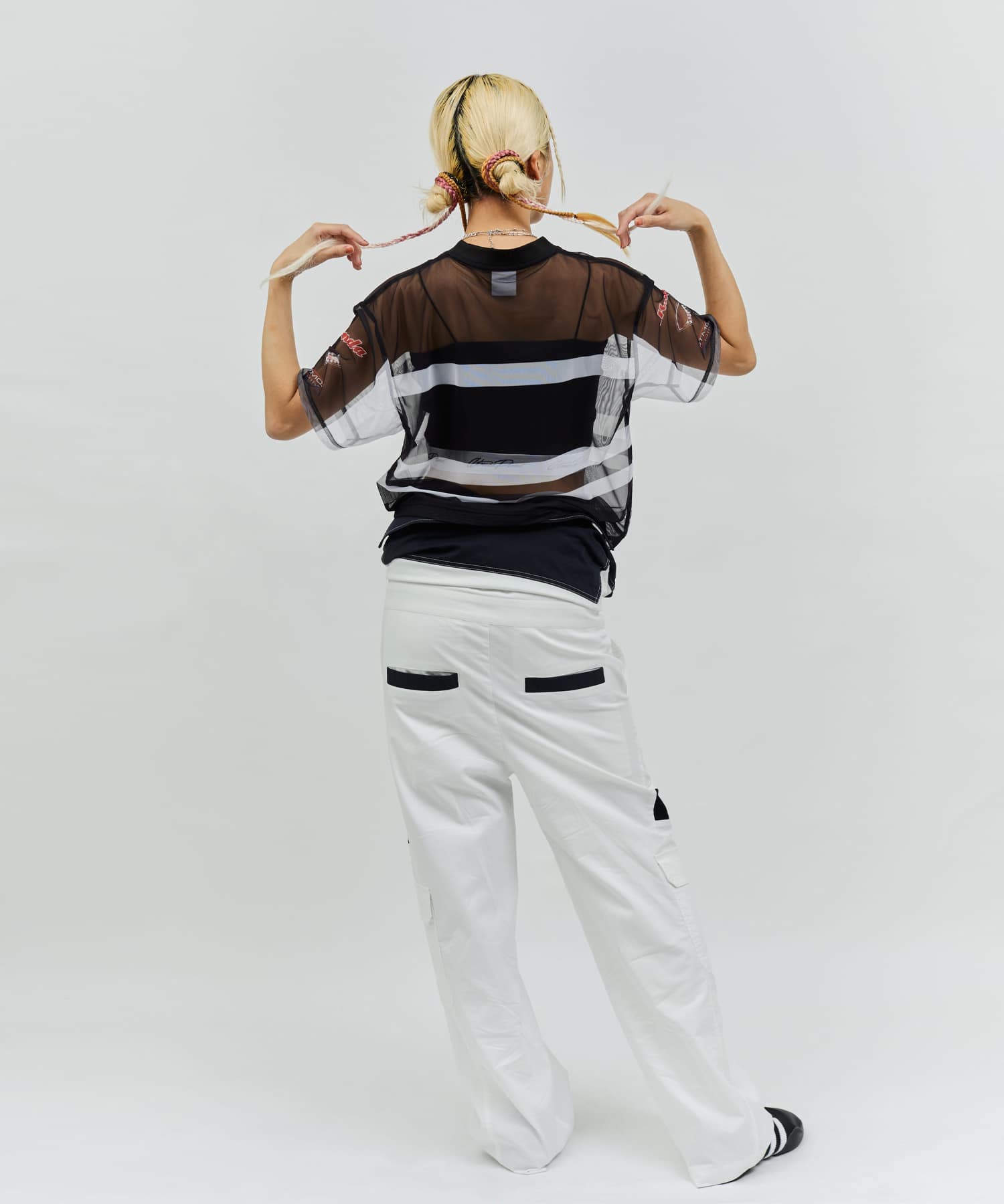 HONDA x atmos pink Racing See-through T-shirt BLACKの画像