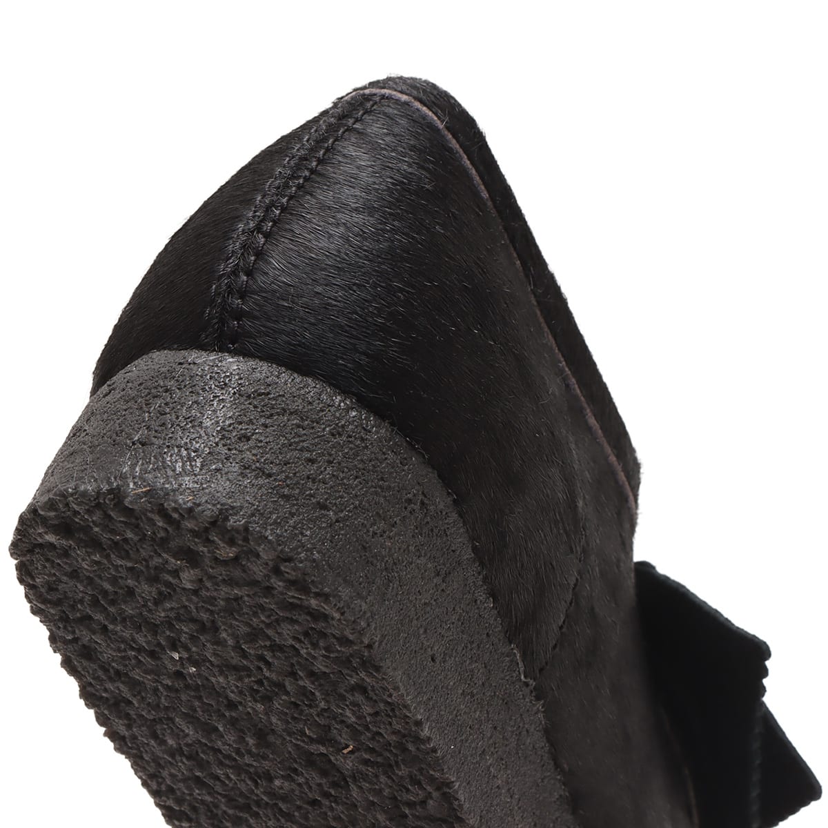 Clarks Wallabee Black Hair On BLACK 23FA-I