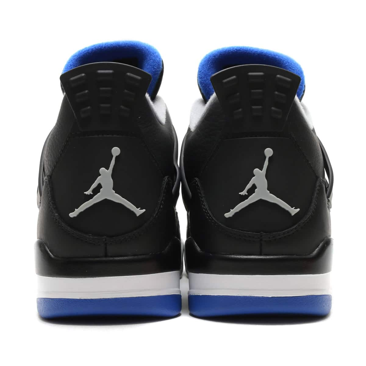 JORDAN BRAND AIR JORDAN 4 RETRO BLACK/GAME ROYAL-MATTE SILVER-WHITE