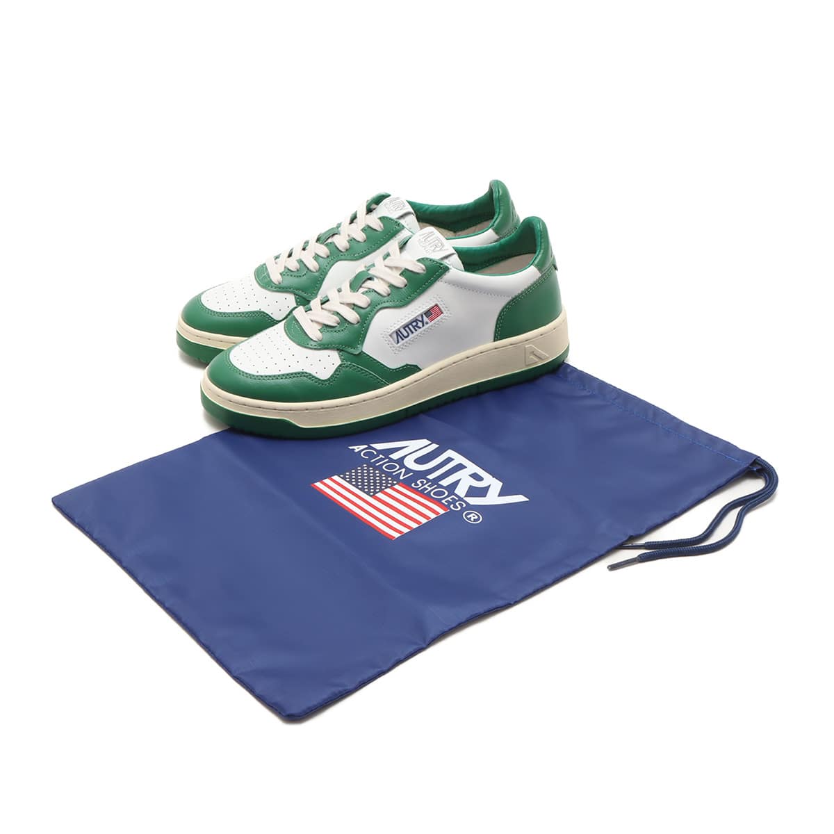 AUTRY MEDALIST LOW MAN LEAT/LEAT WHT/GREEN 23FA-I