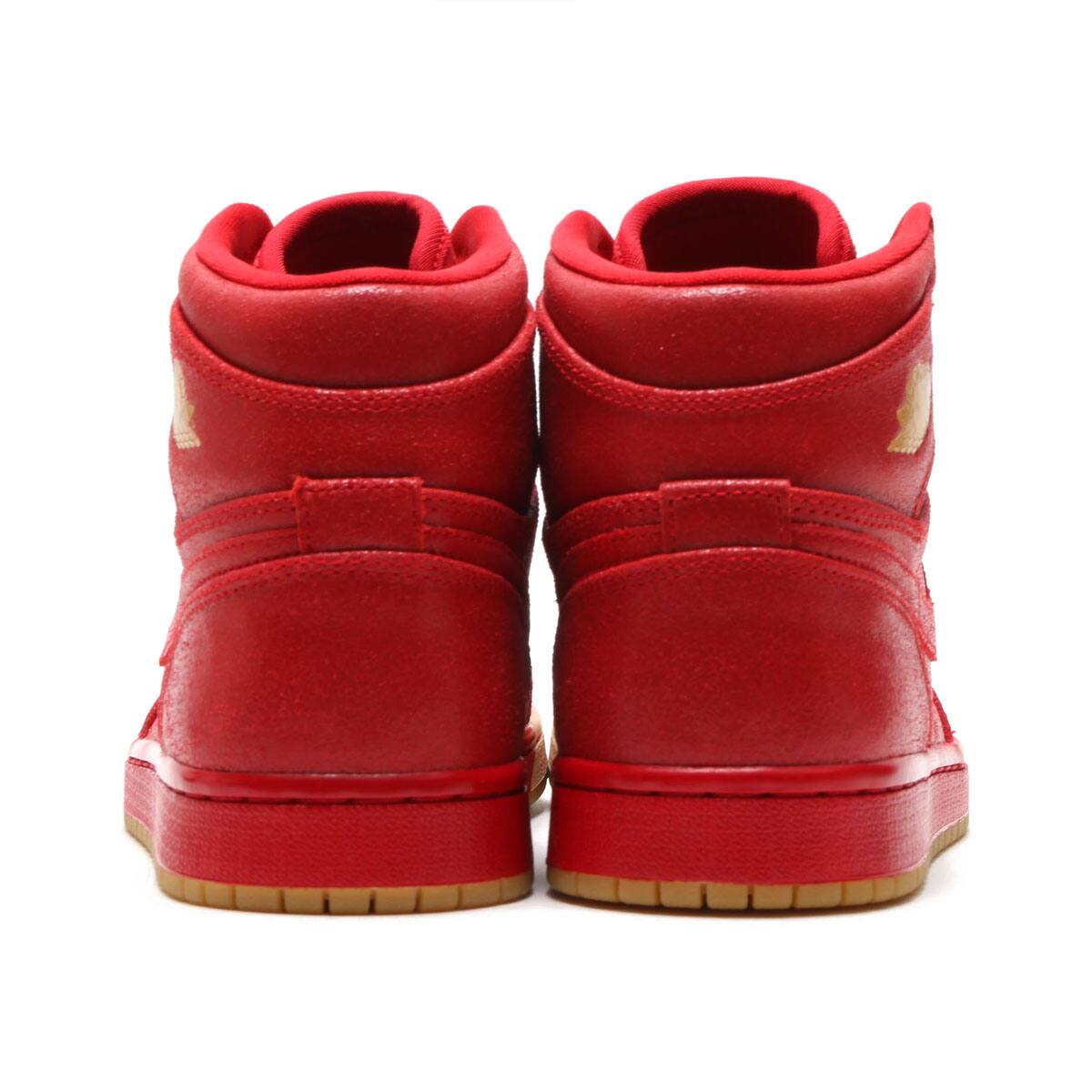 JORDAN BRAND WMNS AIR JORDAN 1 RET HI PREM  GYM RED/METALLIC GOLD-VACHETTA TANの画像