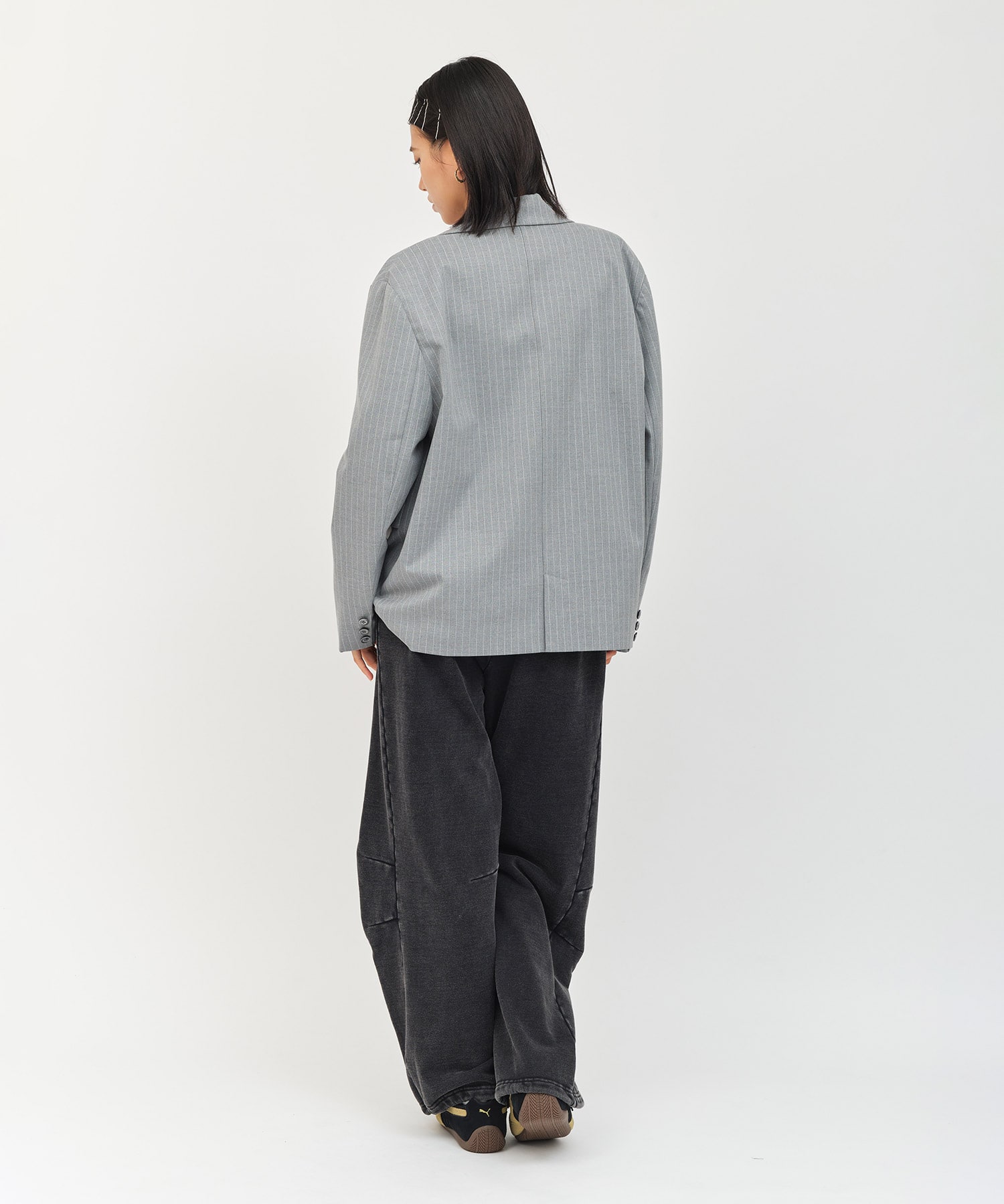 atmos pink Curve Sweat Pants BLACKの画像