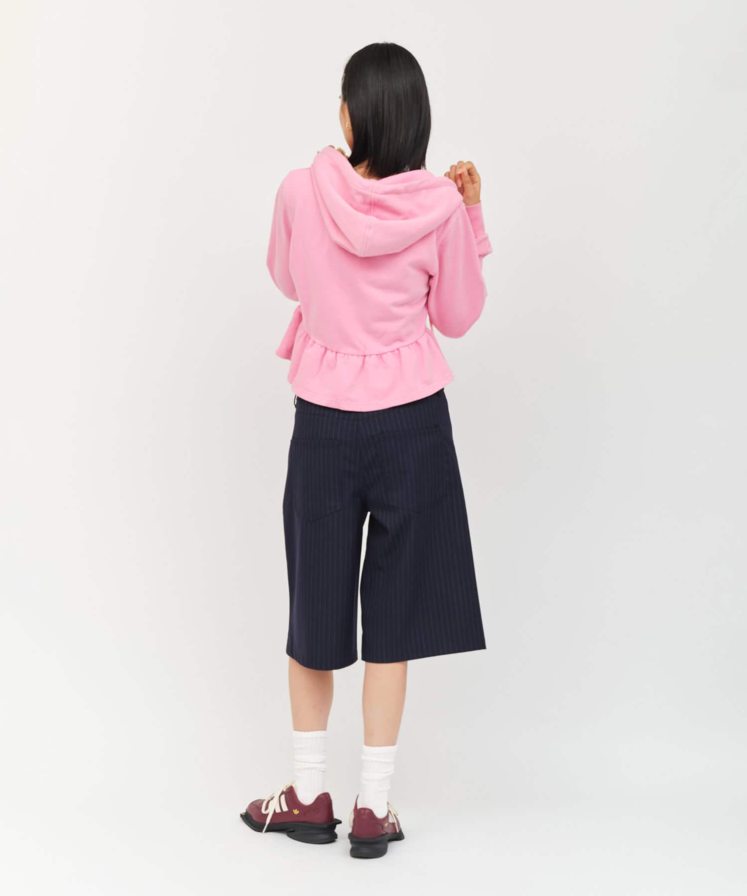 atmos pink Peplum Zip Hoodie PINKの画像