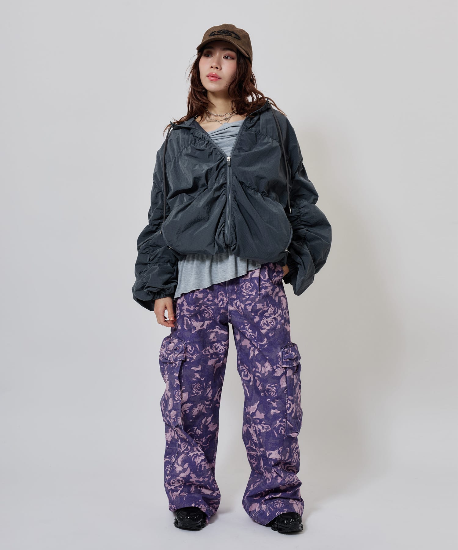 atmos pink Gather Track Blouson CHARCOALの画像