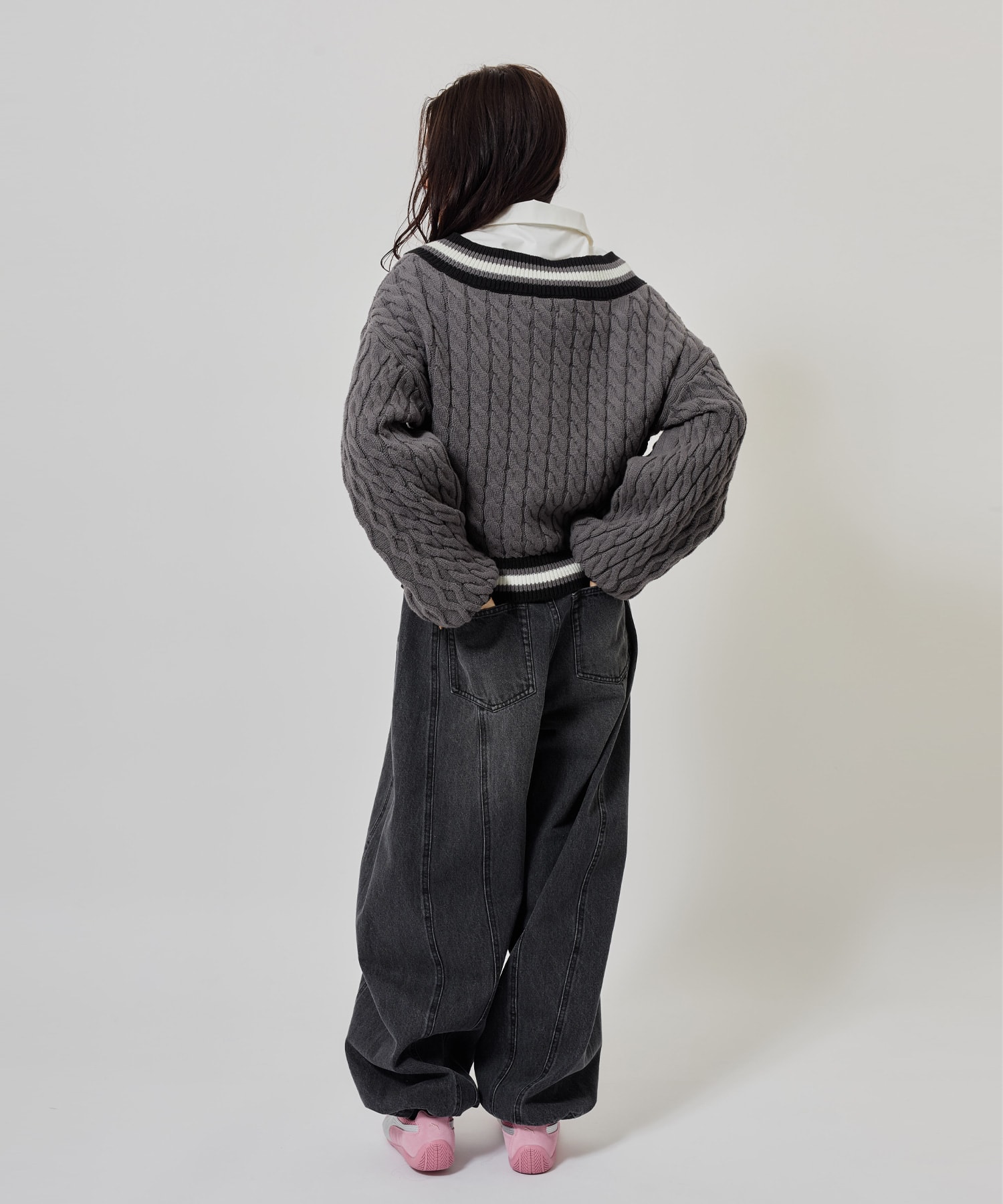 atmos pink Curve Denim Pants BLACKの画像