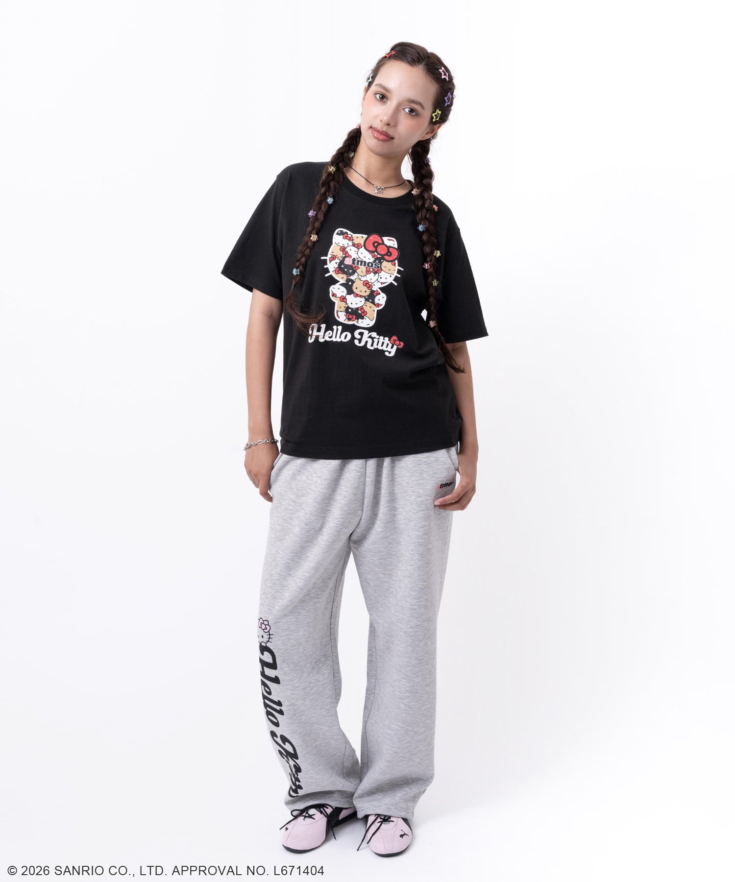 atmos pink x HELLO KITTY Sweat Pants GRAYの画像