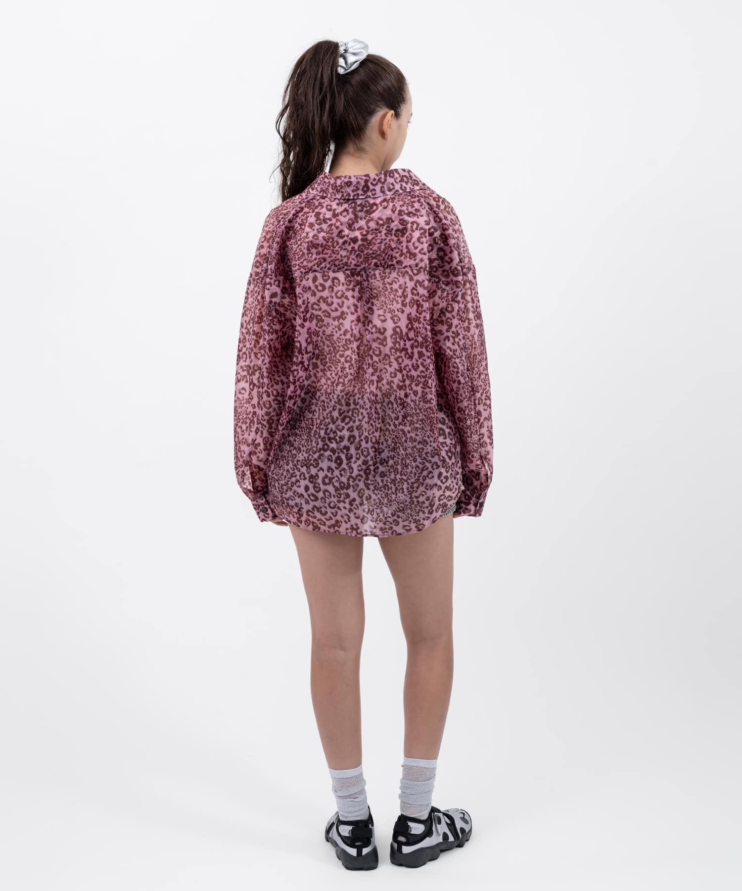 atmos pink Leopard Pattern Sheer Shirt  PINKの画像