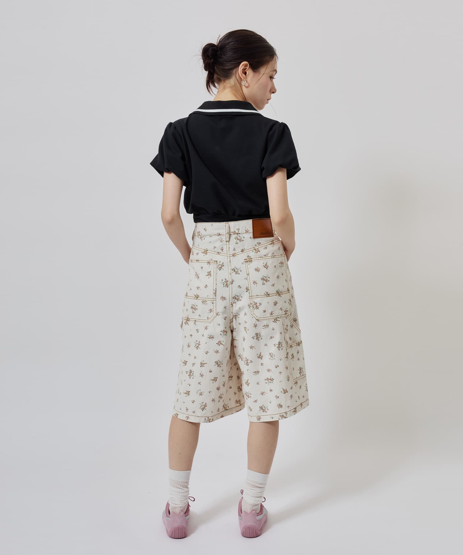 atmos pink Cashe-Coeur Polo Shirt BLACKの画像