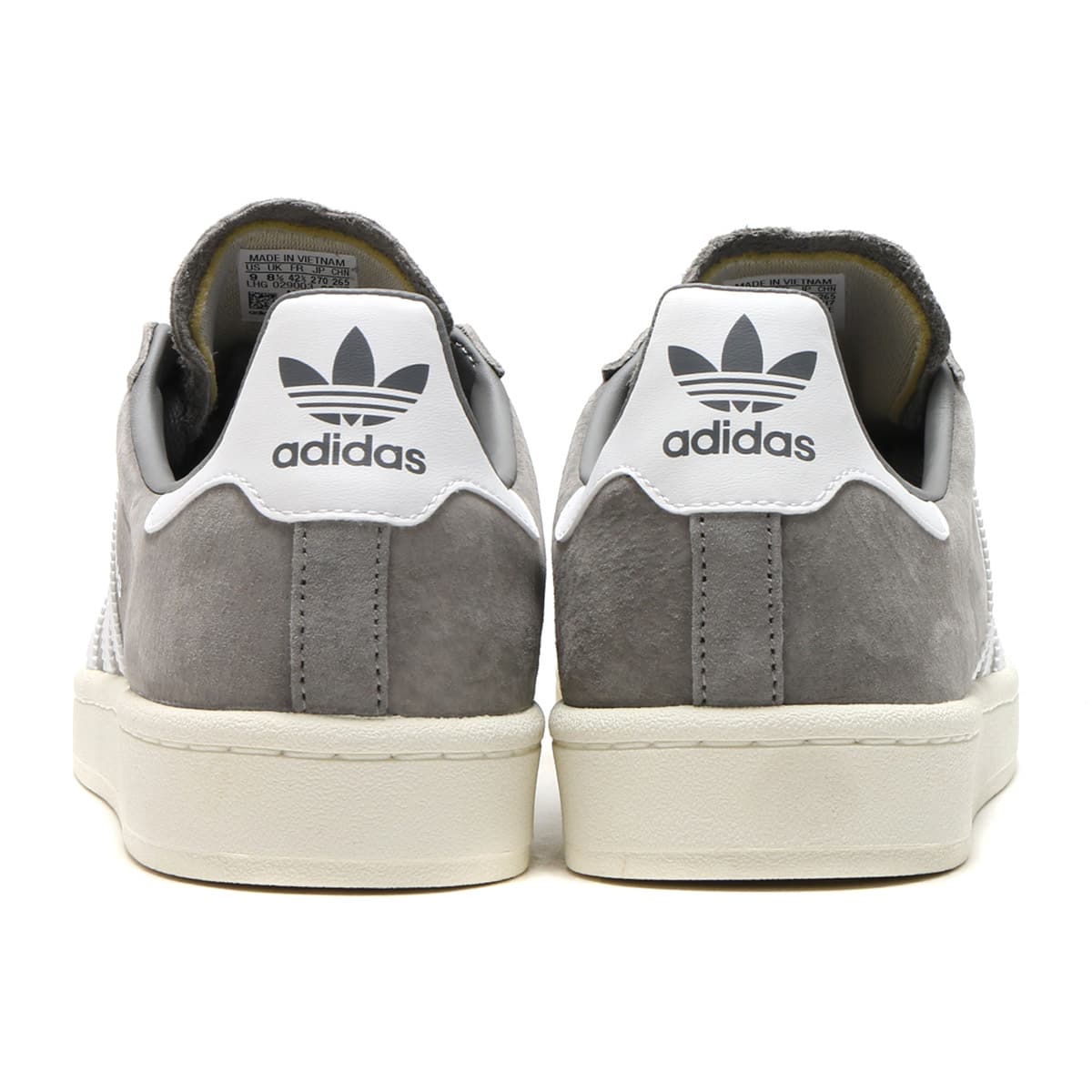 adidas campus grey three white