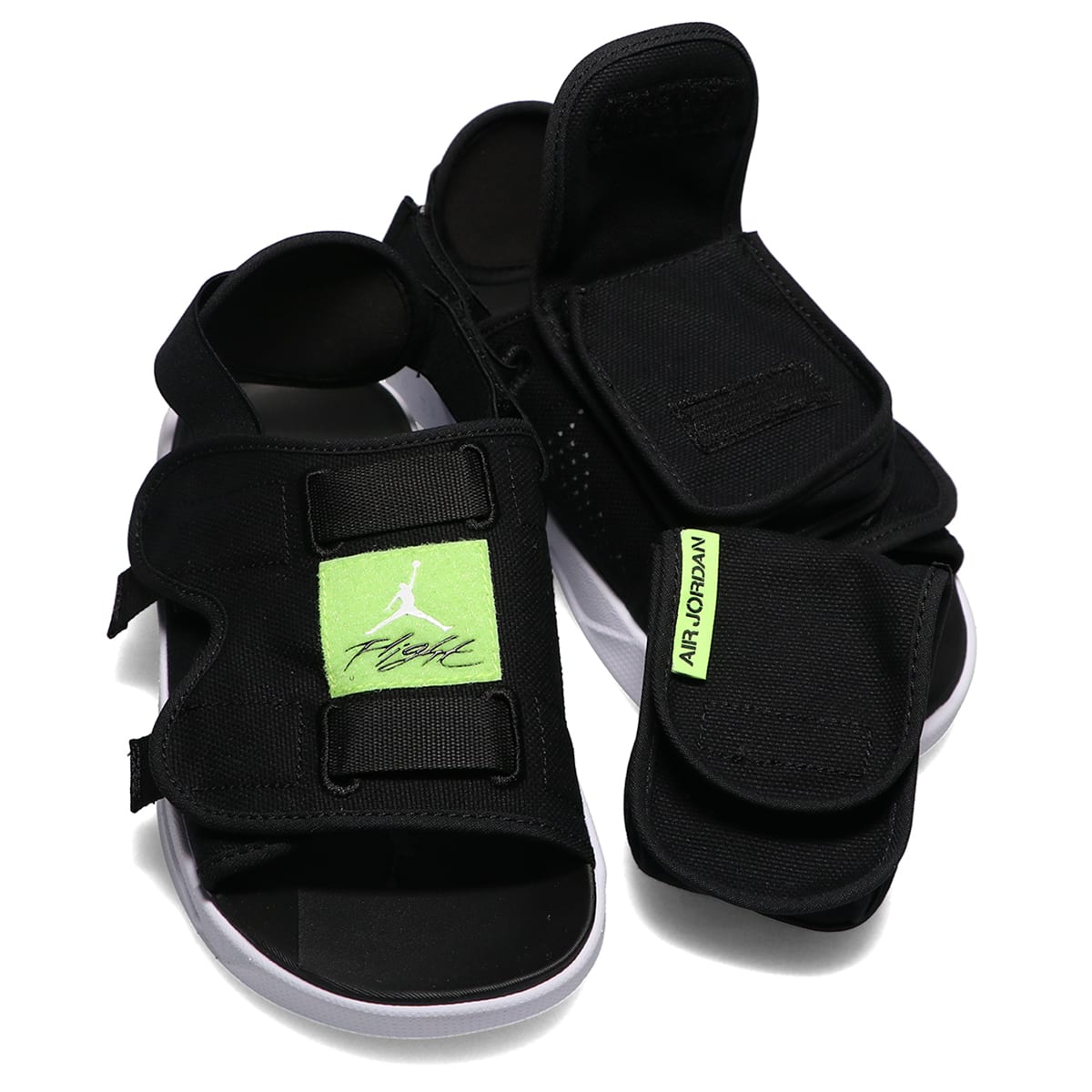 JORDAN BRAND JORDAN LS SLIDE BLACK/WHITE-GHOST GREEN-BLACK 21SU-I