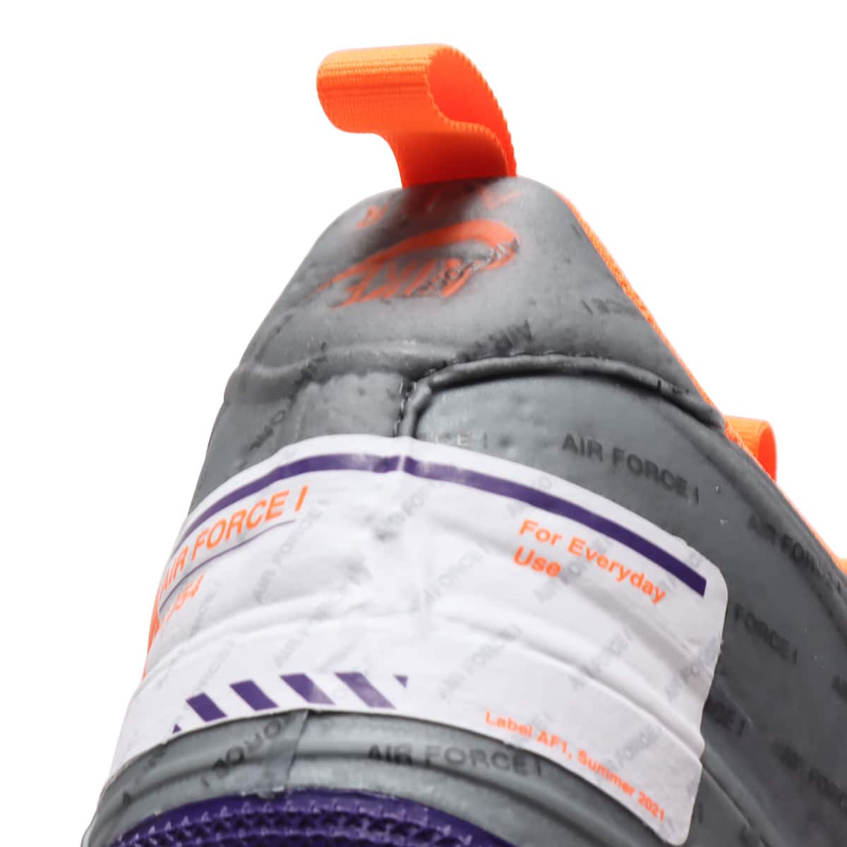 NIKE AIR FORCE 1 EXPERIMENTAL LT SMOKE GREY/COURT PURPLE-TOTAL ORANGE 21SU-Iの画像