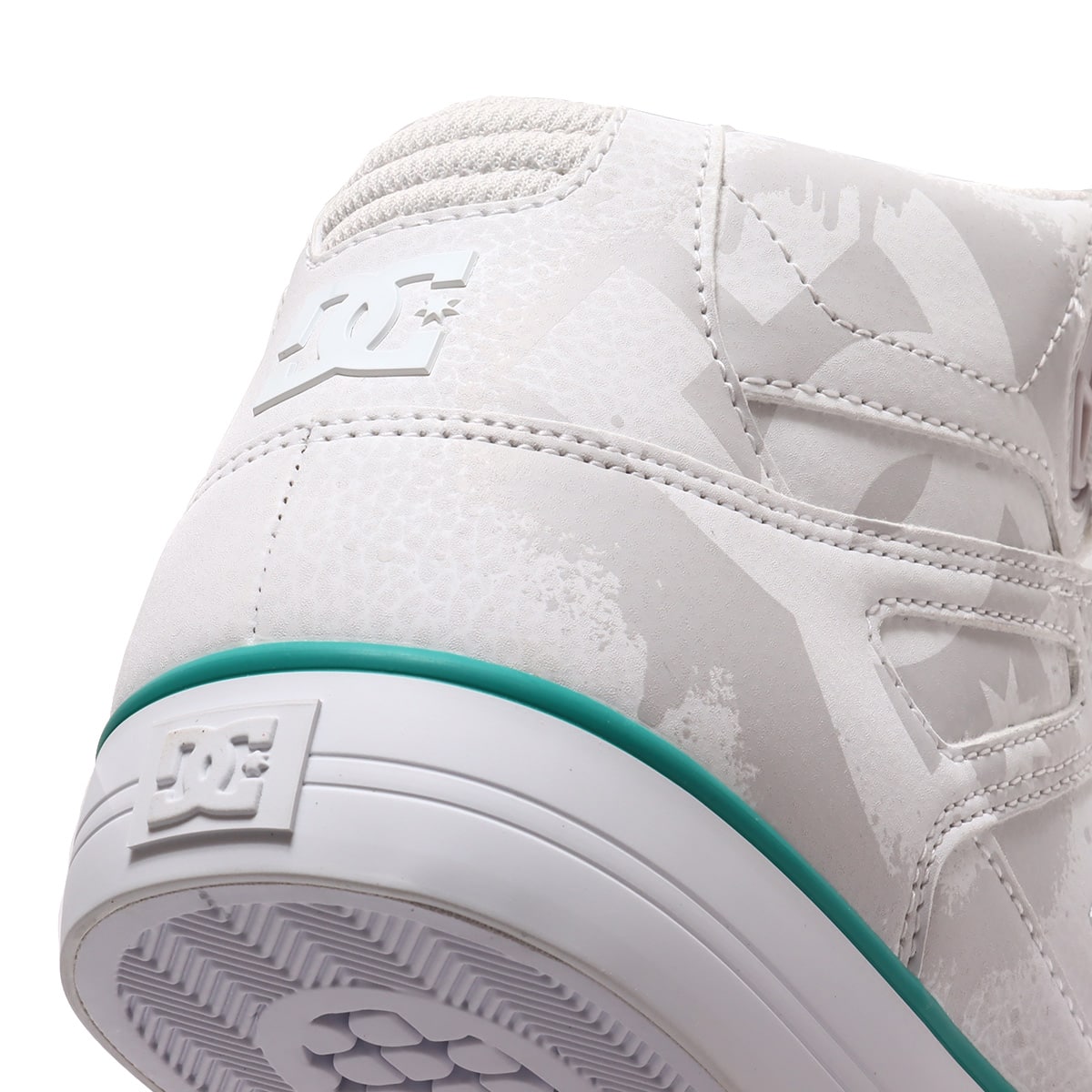 DC SHOES PURE HIGH-TOP WC SE SN WHITE/GREY/GREEN 23SS-Iの画像