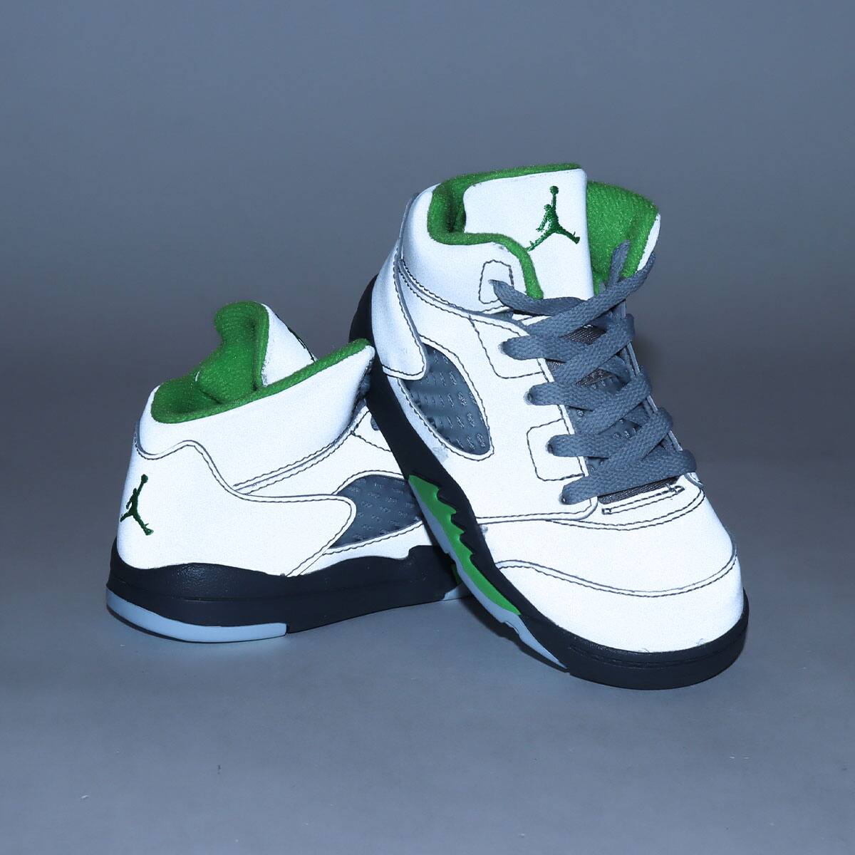 JORDAN BRAND JORDAN 5 RETRO (TD) SILVER/GREEN BEAN-FLINT GREY 22SU-I