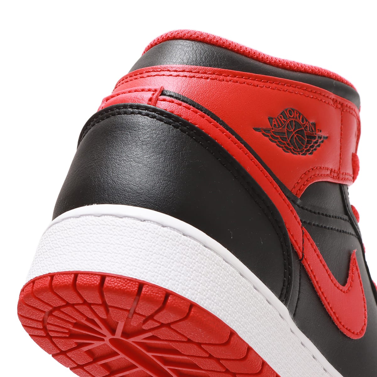 JORDAN BRAND AIR JORDAN 1 MID GS BLACK/FIRE RED-WHITE 23SU-I