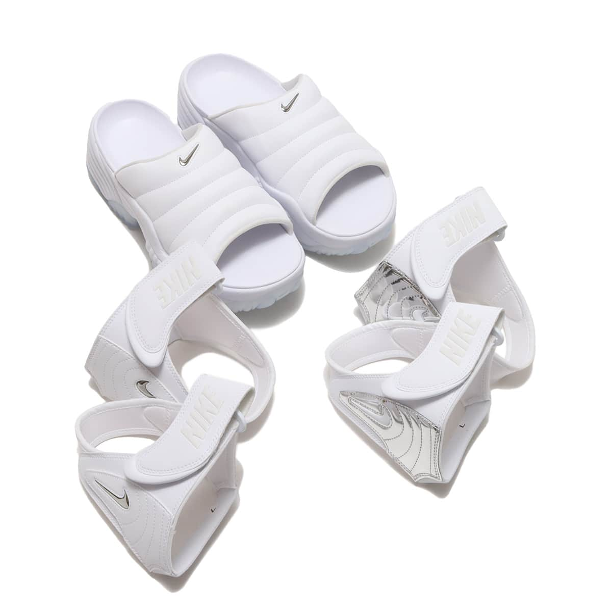 NIKE W ADJUST FORCE SANDAL WHITE/METALLIC SILVER-CLEAR 23SU-I