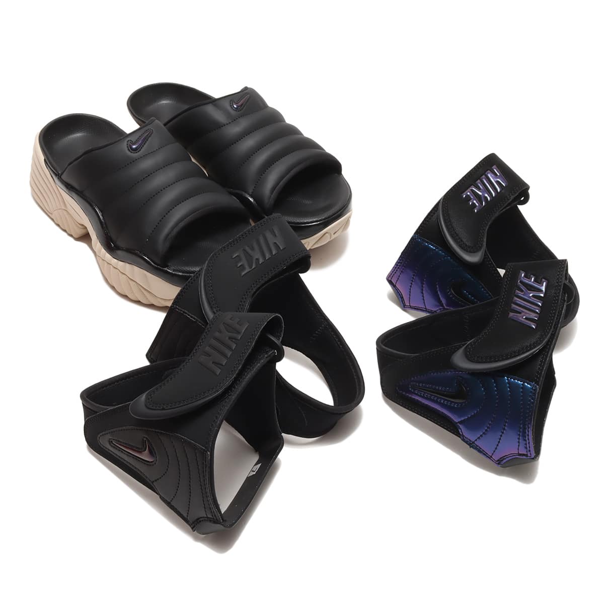 NIKE W ADJUST FORCE SANDAL MULTI-COLOR/BLACK-SANDDRIFT-VIVID 