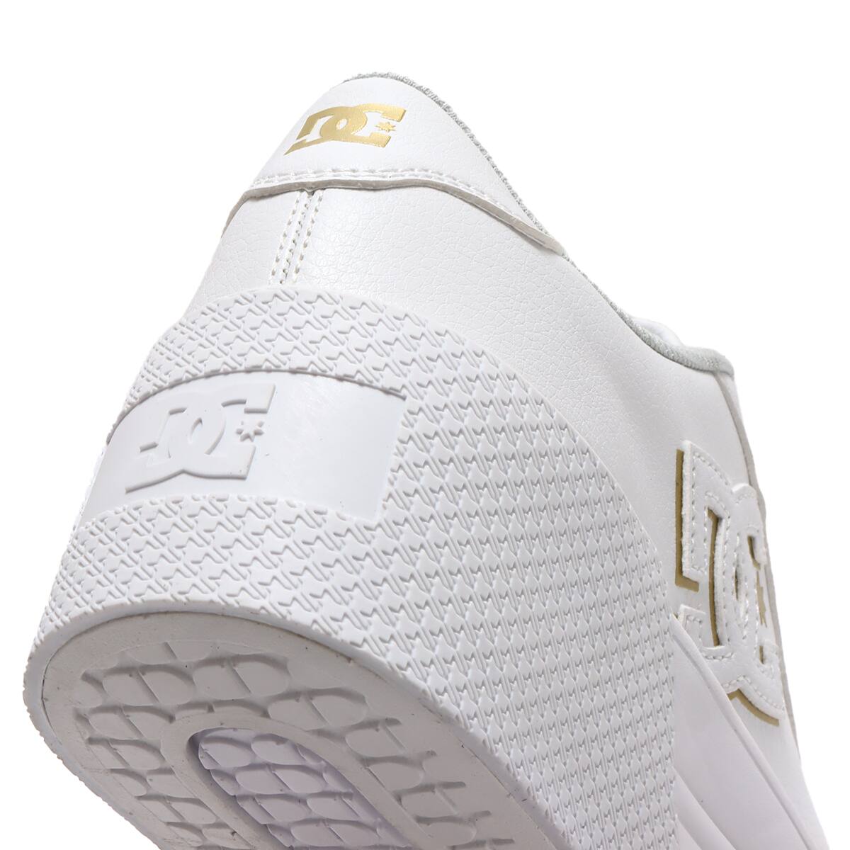 DC SHOES Ws CHELSEA LITE WEDGE WHITE/GOLD 23SS-Iの画像