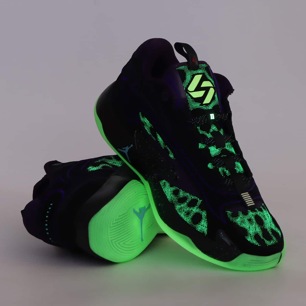 JORDAN BRAND JORDAN LUKA 2 PF BLACK/GLOW-GRAND PURPLE-AURORA GREEN