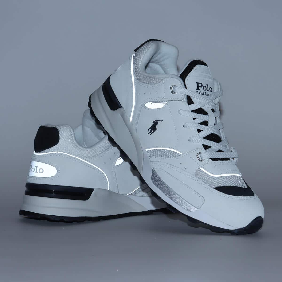 POLO RALPH LAUREN TRACKSTR 200 WHITE/BLACK (ポロ ラルフ POLO RALPH LAUREN TRACKSTR 200 WHITE/BLACK (ポロ ラルフ
