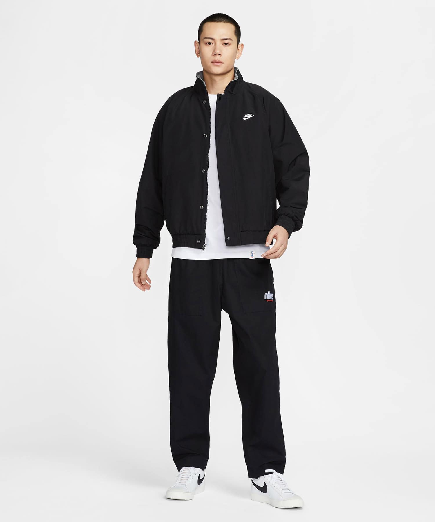 NIKE AS M NK CLUB FUTURA  JKT BLACK/WHITEの画像