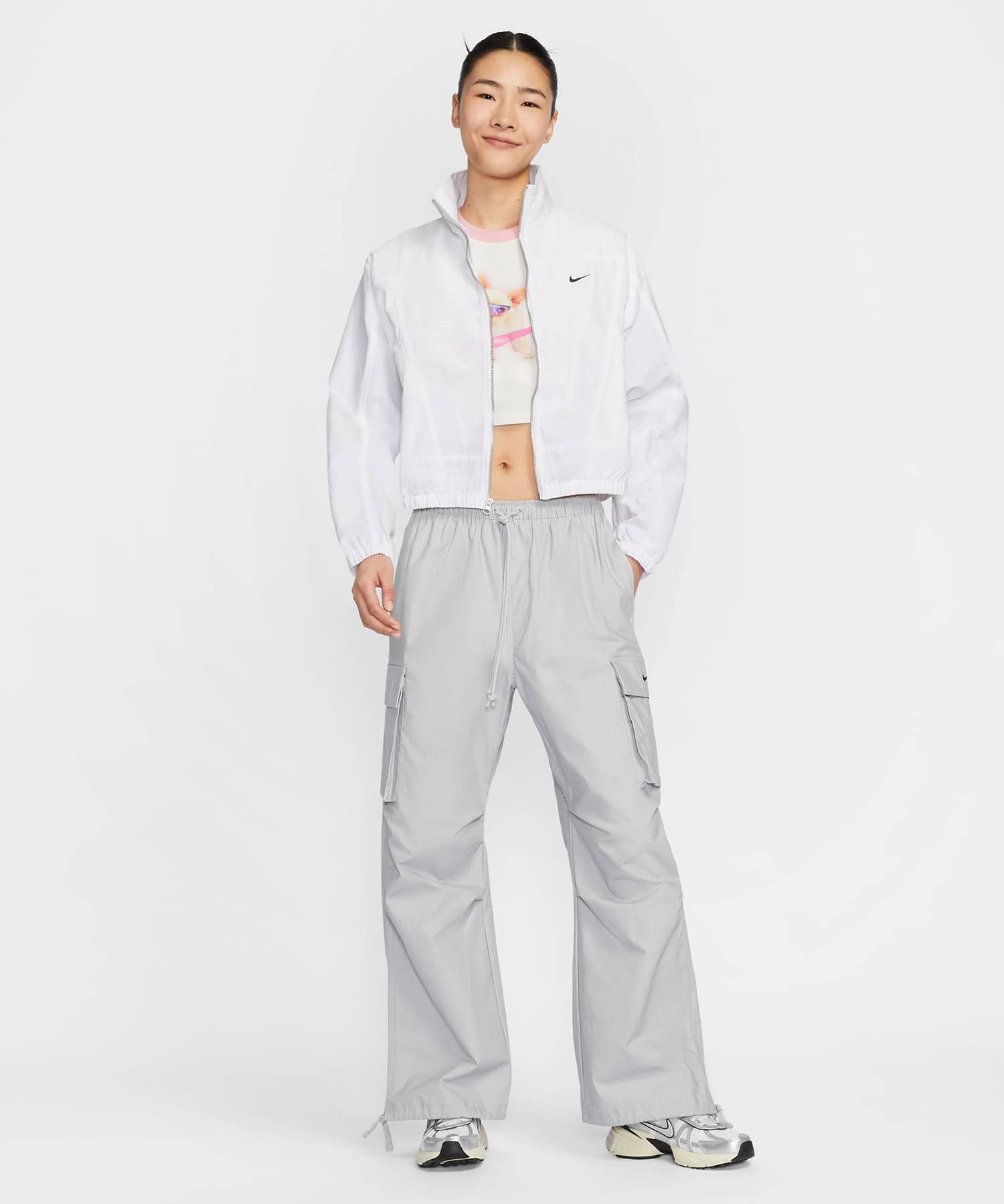 NIKE AS W NSW EVRTHNG WVN RPL UV WHITE/BLACKの画像
