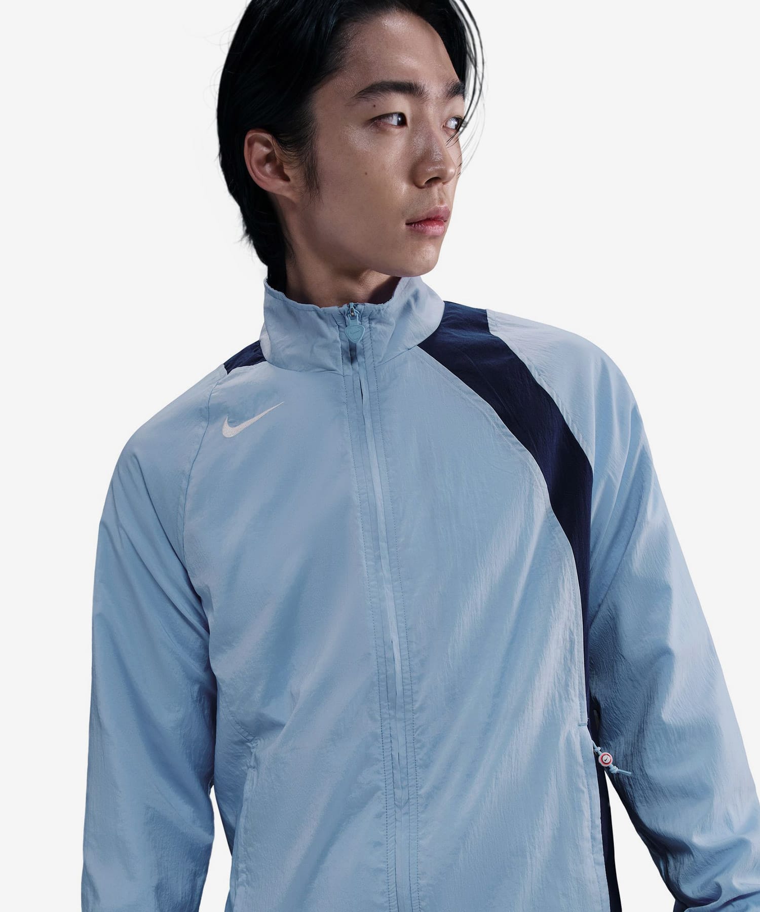 NIKE AS M NK RPL T90 TRK JKT W ALUMINUM/BLUE VOID/SAILの画像