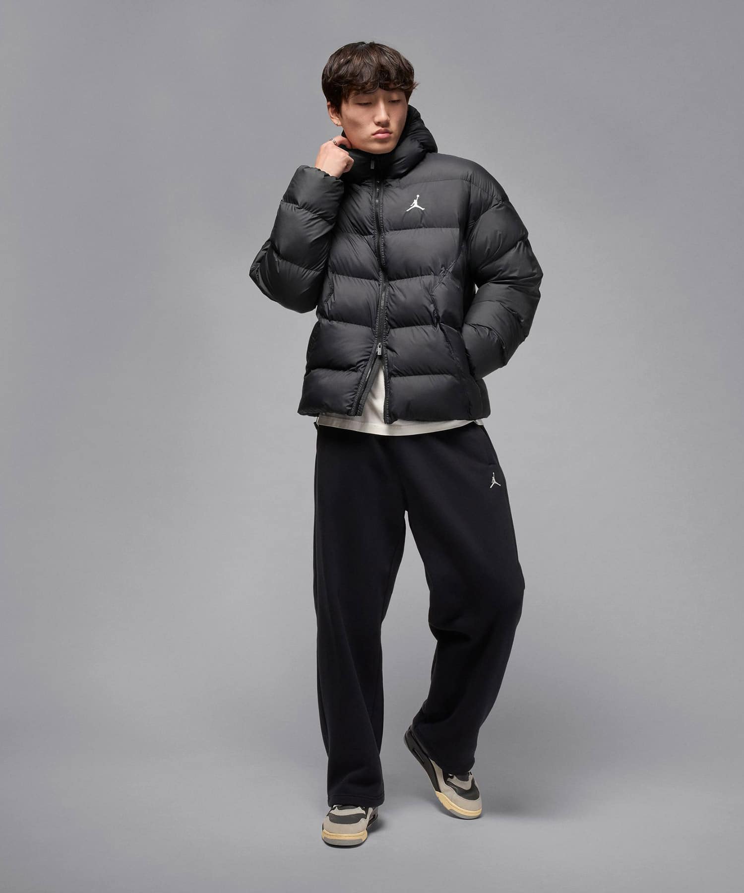 JORDAN BRAND M J BRK PUFFER JKT BLACK/WHITEの画像