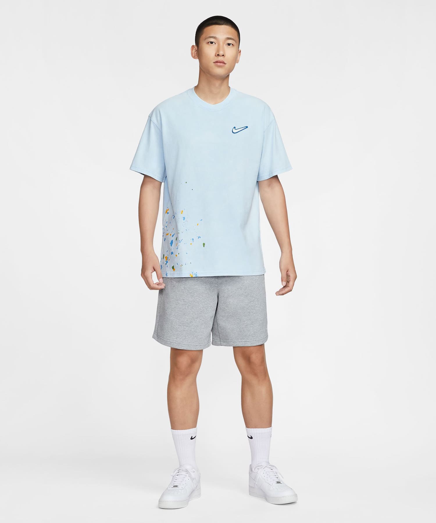 NIKE AS M NK TEE M90 PAINT CELESTINE BLUEの画像