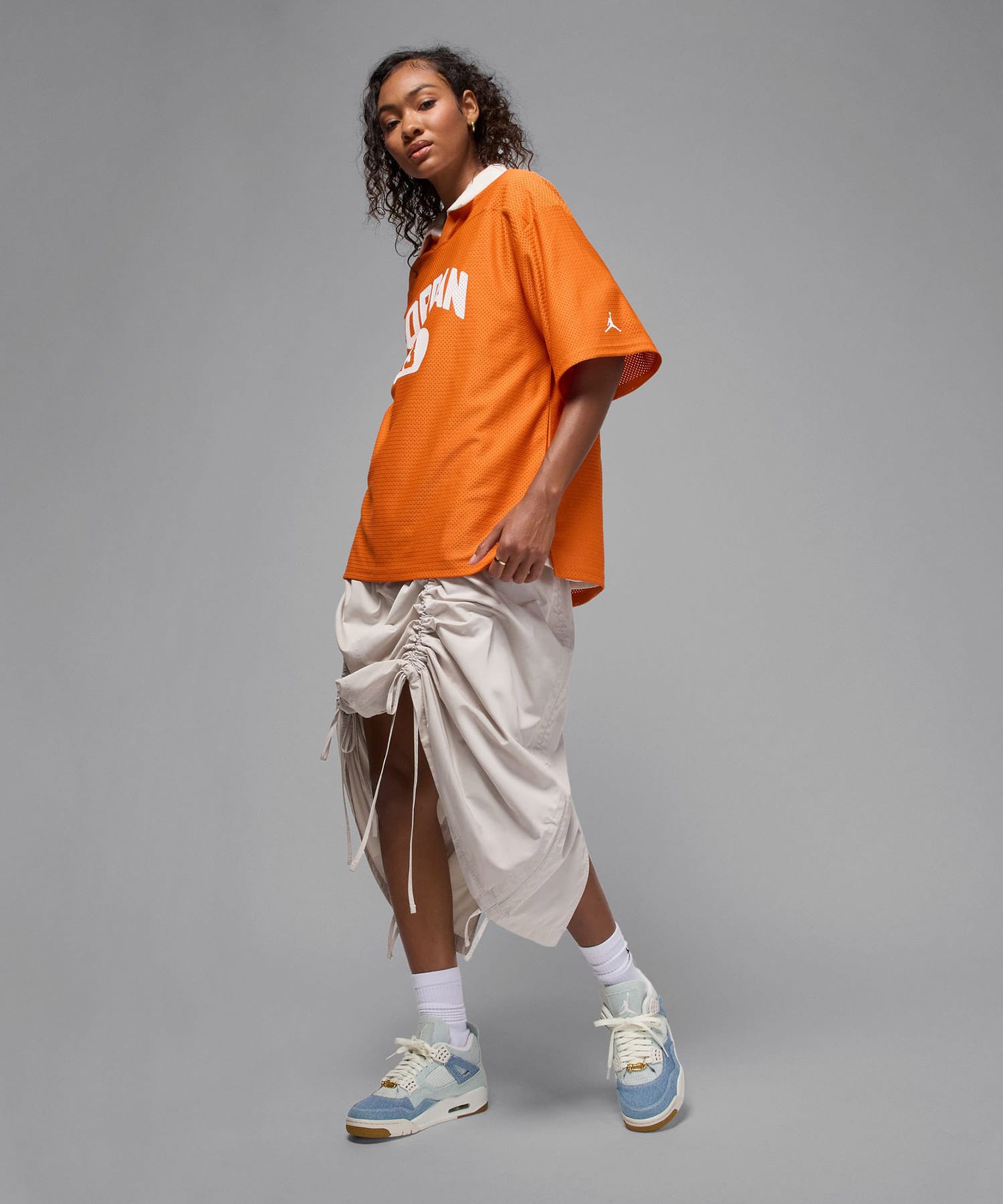 JORDAN BRAND WMNS AIR JORDAN 4 RETRO TEX SAIL/SAIL-GUM LIGHT BROWN-WORN BLUEの画像