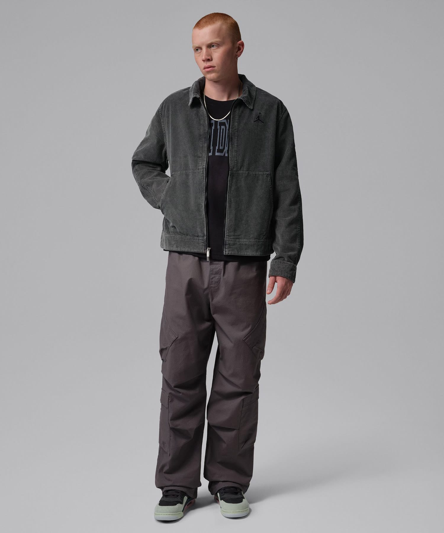JORDAN BRAND M J FLT CORDUROY CHORE JKT BLACKの画像