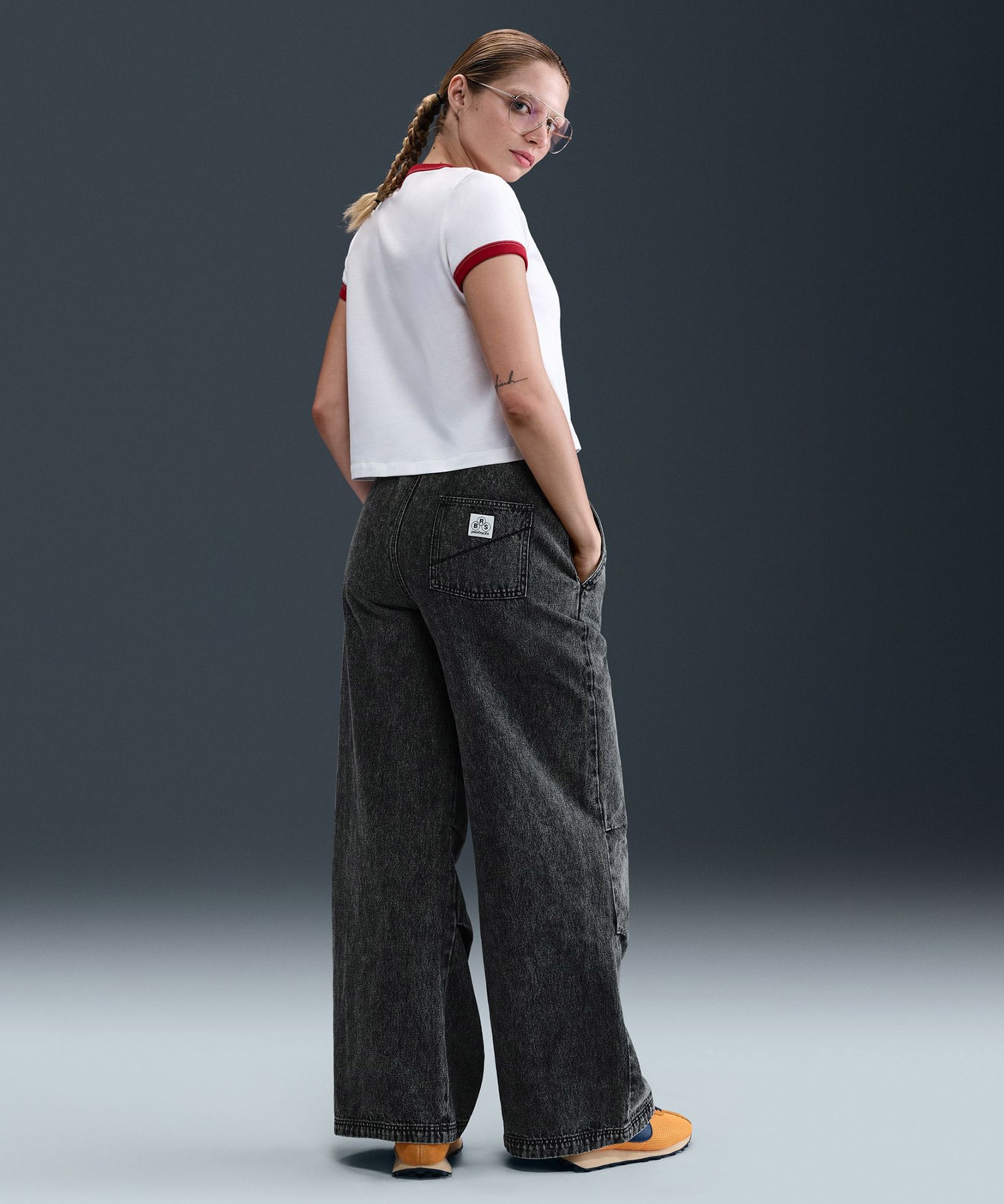 NIKE AS W NSW DENIM WVN PANT GCEL BLACKの画像