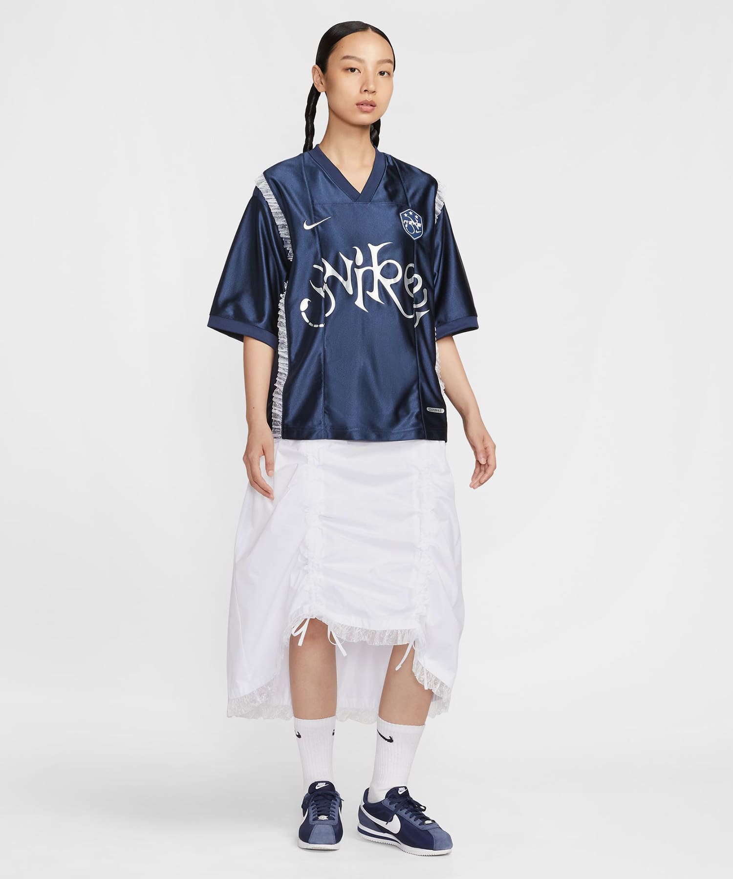 NIKE AS W NSW SS GX JRSY TOP GCEL MIDNIGHT NAVYの画像