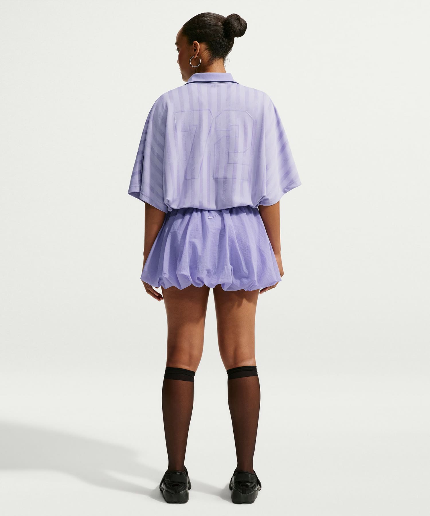 NIKE W RNWY JERSEY TOP PURPLEの画像