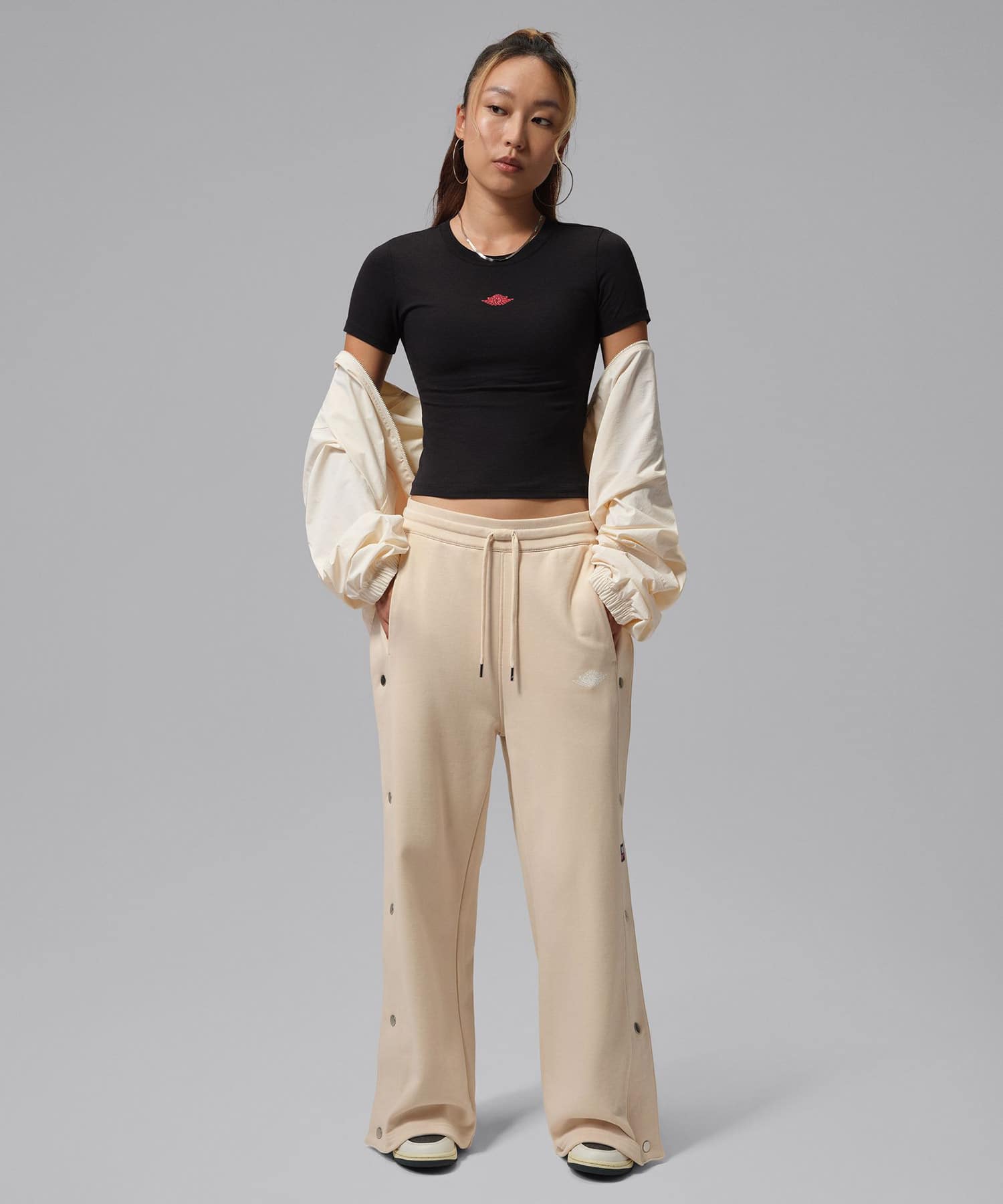 JORDAN BRAND AS W J FLT FLC FT SNPBTM  WNGS WHITEの画像