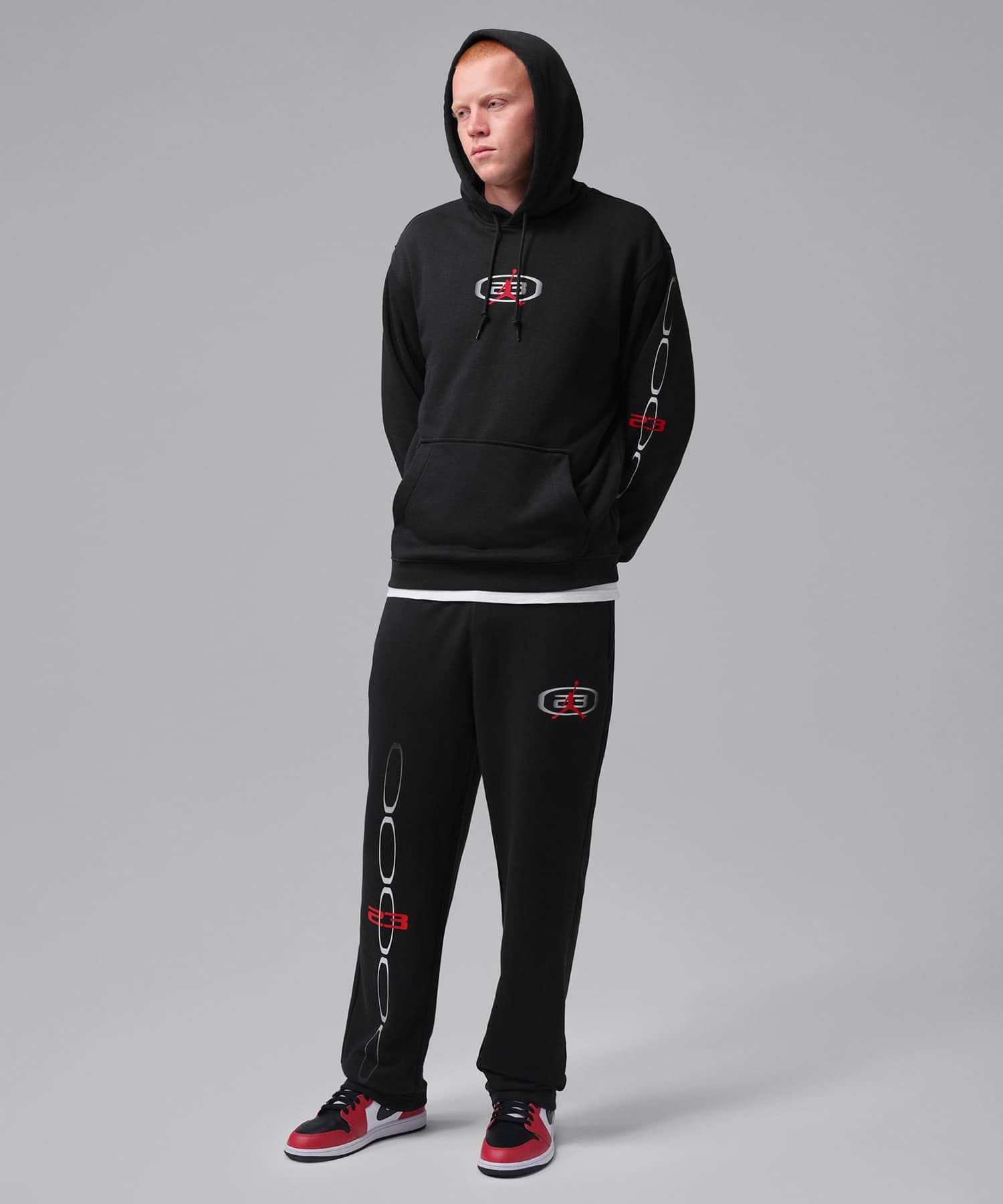 JORDAN BRAND M J DF SPRT CSVR GFX FLC PO BLACKの画像