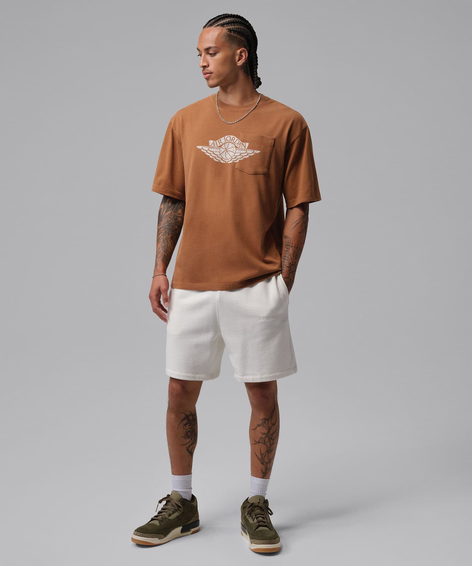 JORDAN BRAND M J FLT ES 85 W PKT SS CRW BROWNの画像