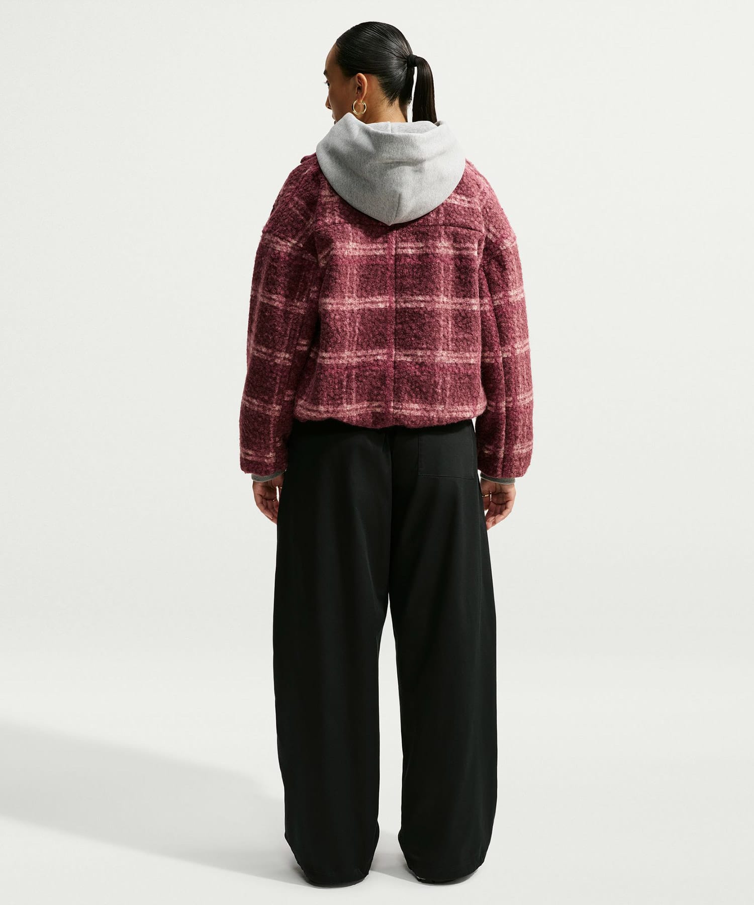 NIKE AS W NK STREET AOP SHERPA JKT PINKの画像