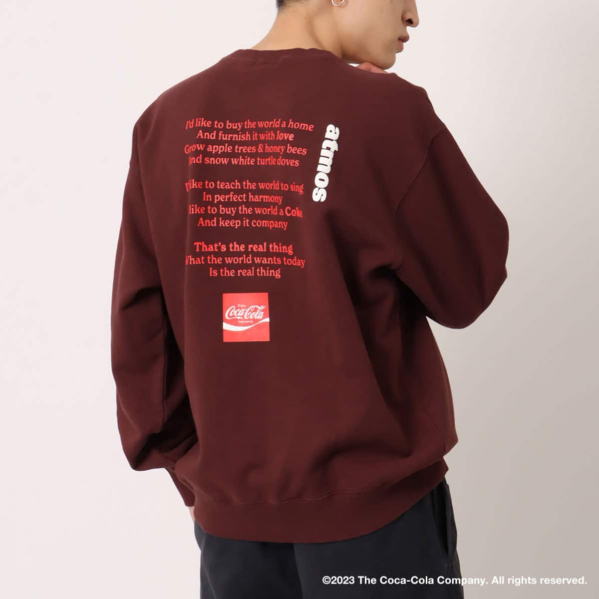 Coca Cola | atmos Crew Neck Sweatshirts BROWNの画像