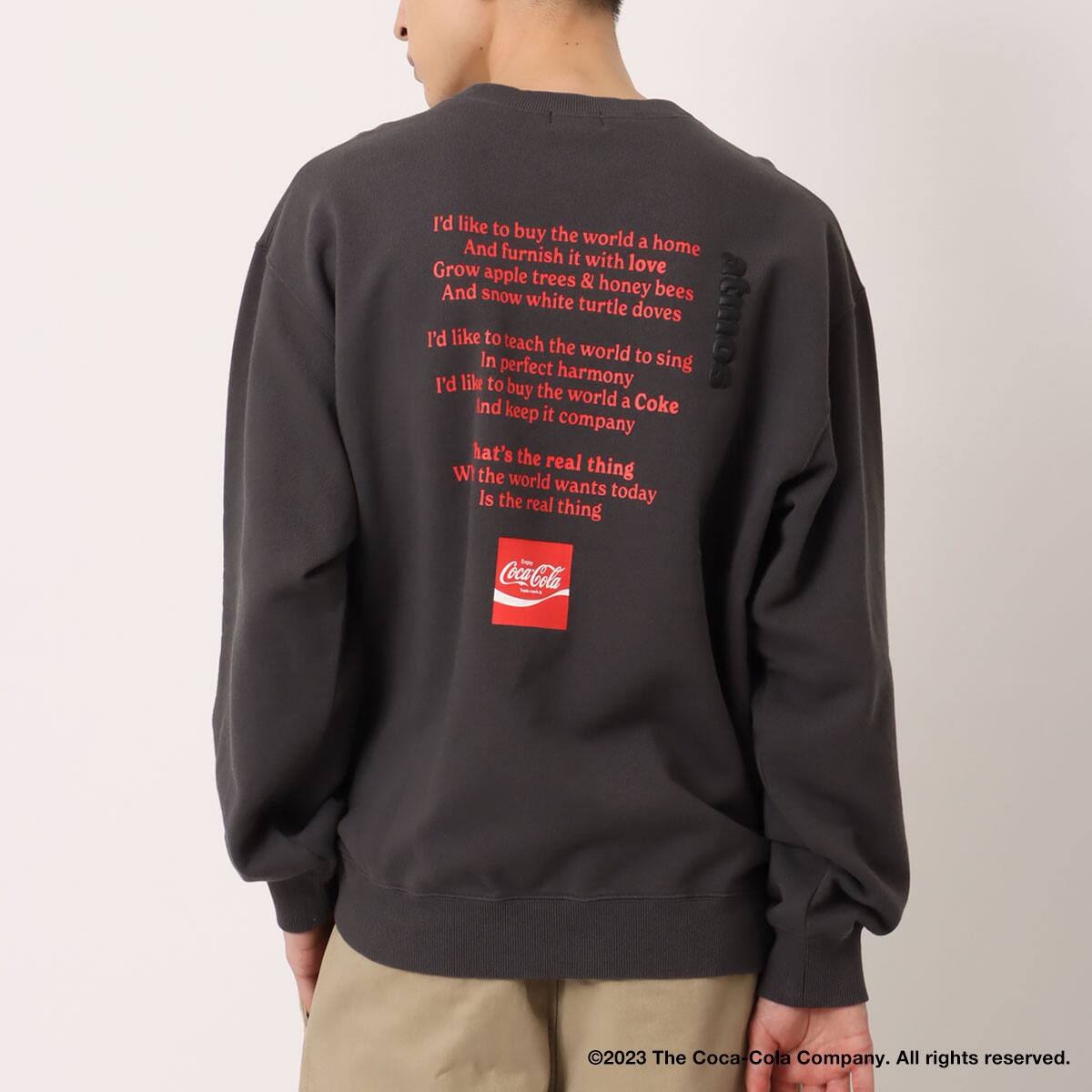 Coca Cola | atmos Crew Neck Sweatshirts LIGHT BLACK 23HO-S