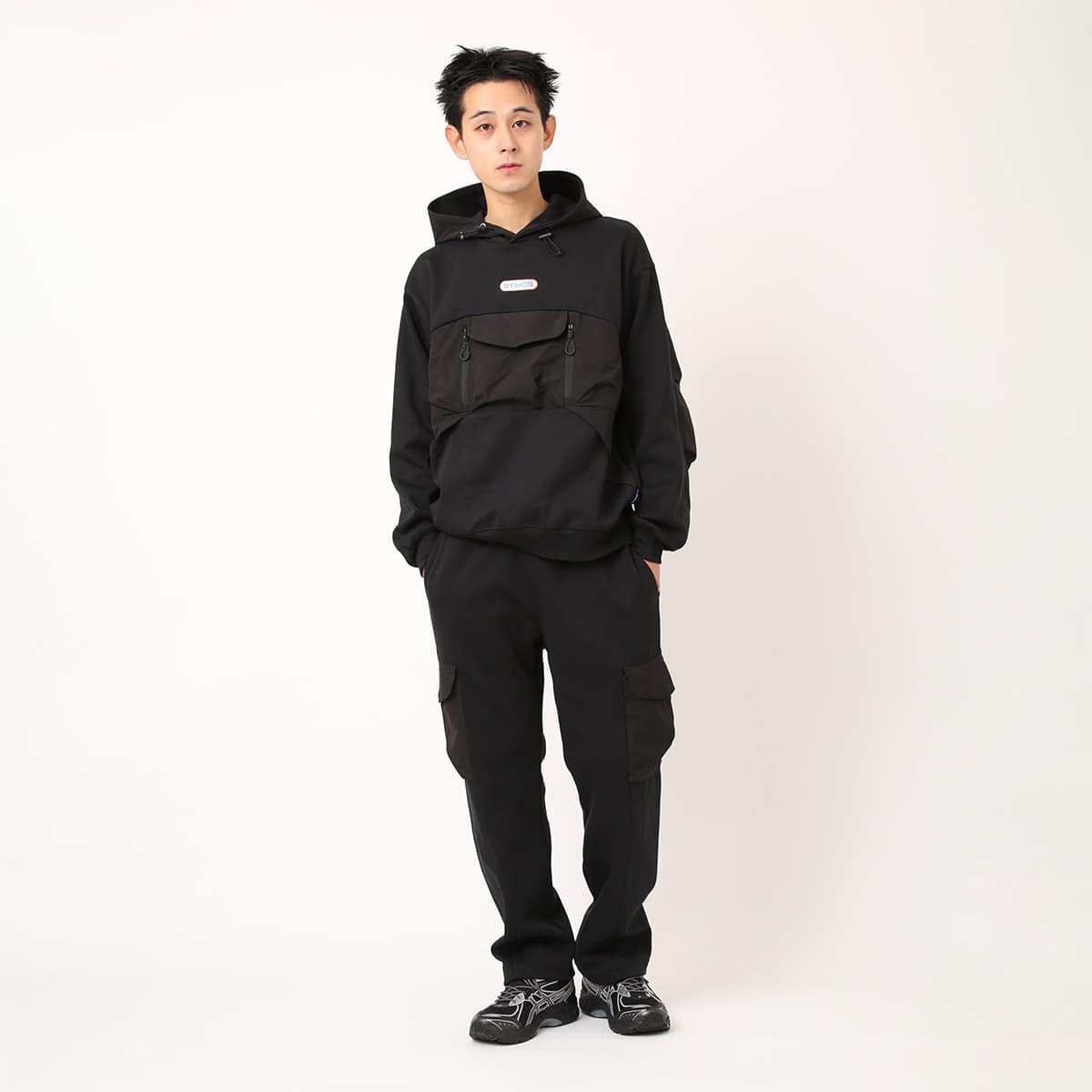 atmos TECHNICAL Hooded Sweatshirt BLACKの画像